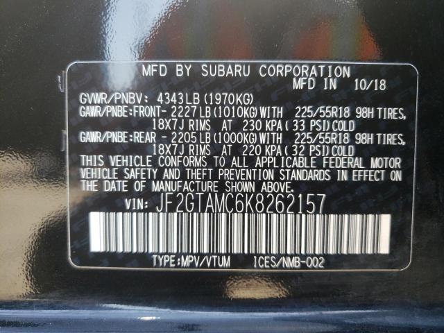 Photo 10 from auction – 2019 SUBARU CROSSTREK with VIN JF2GTAMC6K8262157