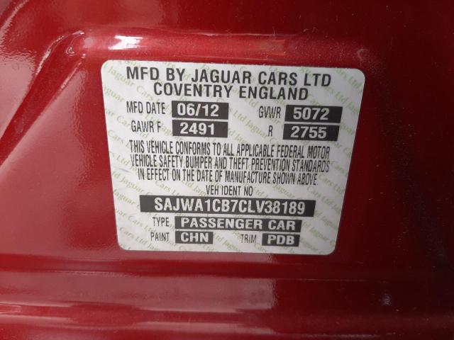Photo 10 from auction – 2012 JAGUAR XJ with VIN SAJWA1CB7CLV38189