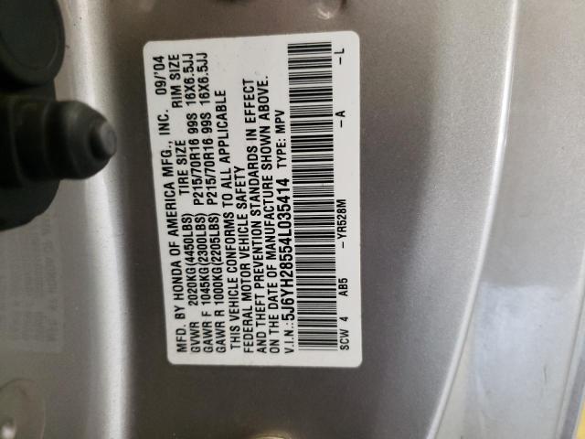 Photo 10 from auction – 2004 HONDA ELEMENT EX with VIN 5J6YH28554L035414