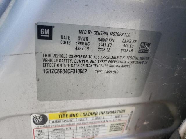 Photo 10 from auction – 2012 CHEVROLET MALIBU 1LT with VIN 1G1ZC5E04CF319562