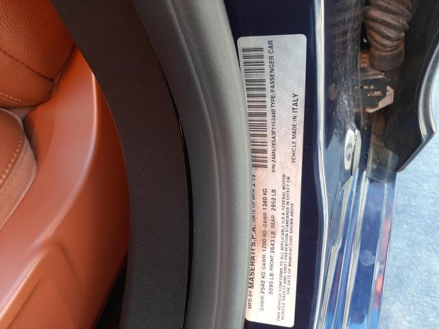 Photo 10 from auction – 2015 MASERATI GHIBLI with VIN ZAM57XSA3F1153440
