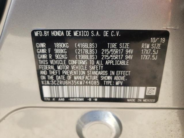 Photo 10 from auction – 2019 HONDA HR-V LX with VIN 3CZRU6H35KM744085