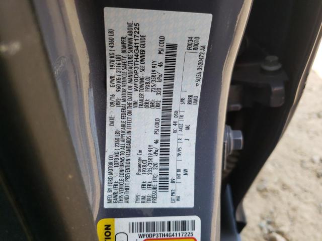 Photo 10 from auction – 2016 FORD FOCUS RS with VIN WF0DP3TH4G4117225