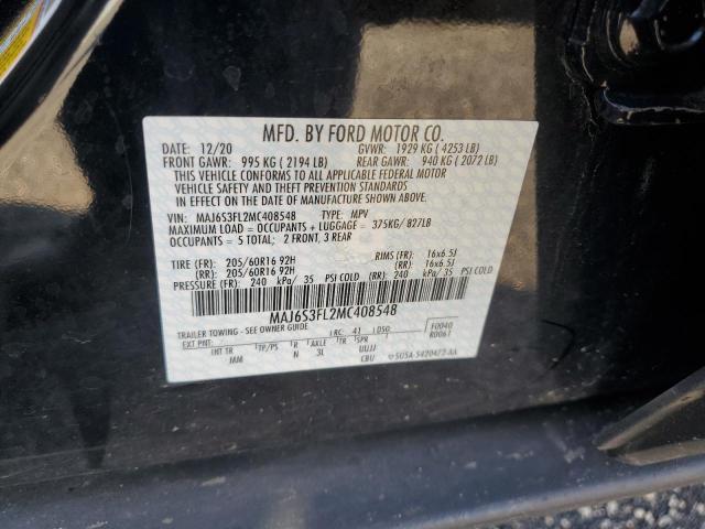 Photo 10 from auction – 2021 FORD ECOSPORT S with VIN MAJ6S3FL2MC408548