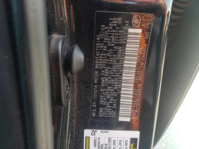 Photo 10 from auction – 2009 TOYOTA COROLLA BA with VIN 2T1BU40E29C125844