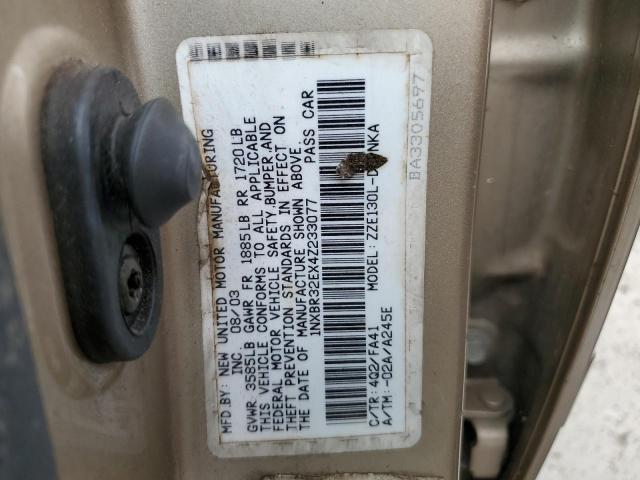 Zdjęcie 10 z aukcji – 2004 TOYOTA COROLLA z VIN 1NXBR32EX4Z233077