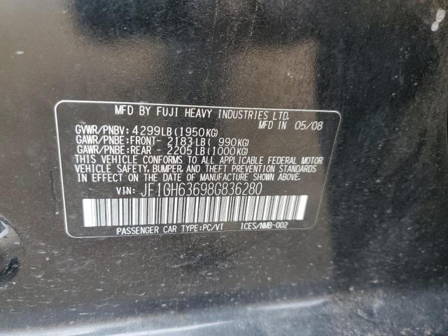 Photo 10 from auction – 2008 SUBARU IMPREZA OU with VIN JF1GH63698G836280