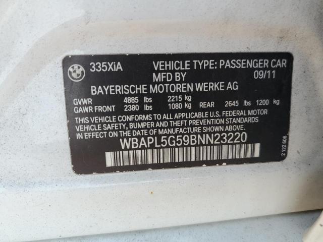 Photo 10 from auction – 2011 BMW 335 XI with VIN WBAPL5G59BNN23220