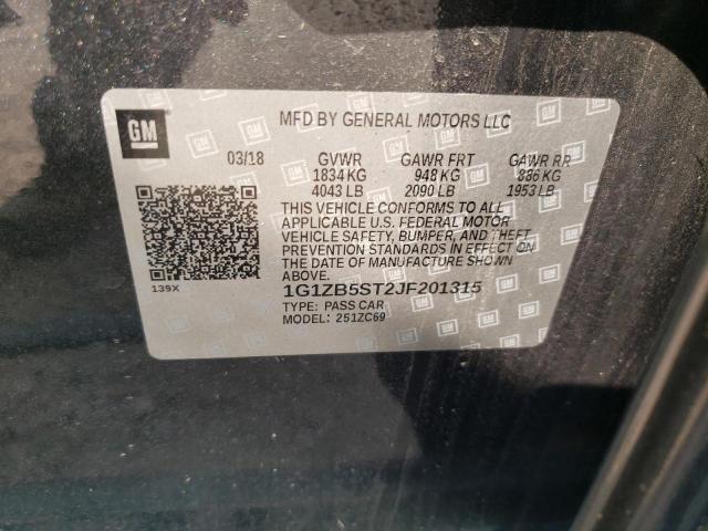 Photo 10 from auction – 2018 CHEVROLET MALIBU LS with VIN 1G1ZB5ST2JF201315