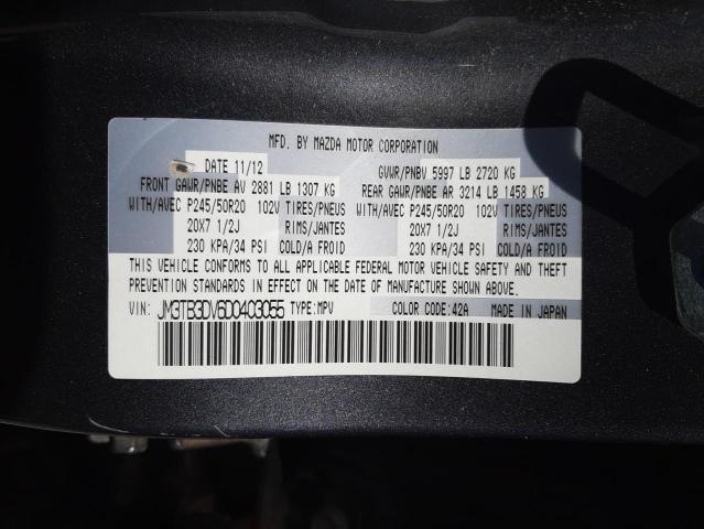 Photo 10 from auction – 2013 MAZDA CX-9 GRAND with VIN JM3TB3DV6D0403055