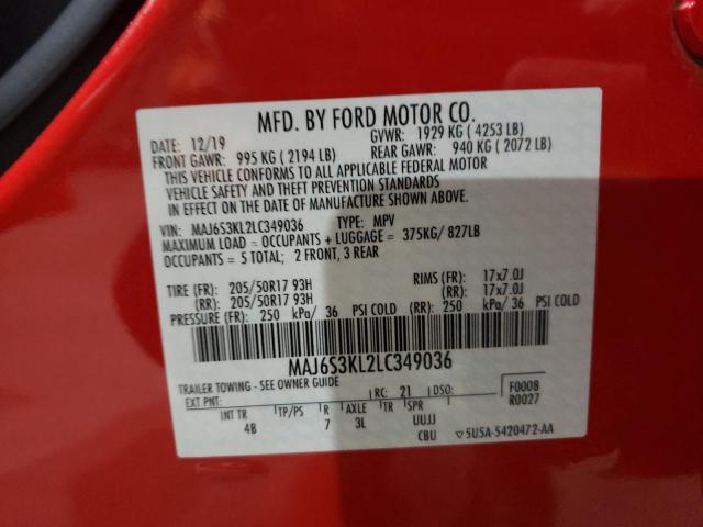 Photo 10 from auction – 2020 FORD ECOSPORT T with VIN MAJ6S3KL2LC349036