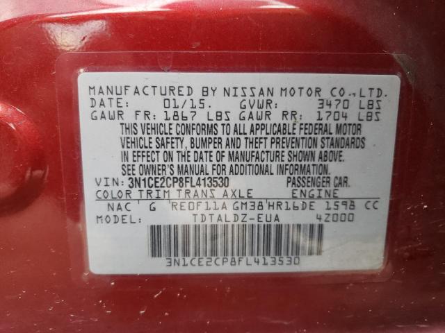 Photo 10 from auction – 2015 NISSAN VERSA NOTE with VIN 3N1CE2CP8FL413530
