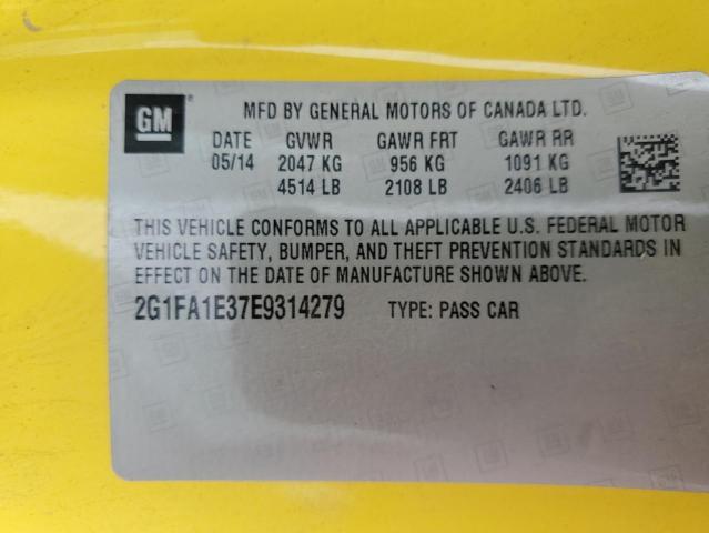 Photo 10 from auction – 2014 CHEVROLET CAMARO LS with VIN 2G1FA1E37E9314279