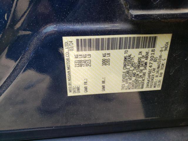 Photo 10 from auction – 2014 NISSAN MAXIMA S with VIN 1N4AA5AP6EC473018