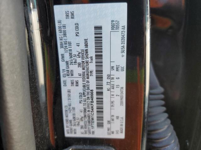 Photo 10 from auction – 2019 FORD F150 SUPER with VIN 1FTEW1C54KFB48668