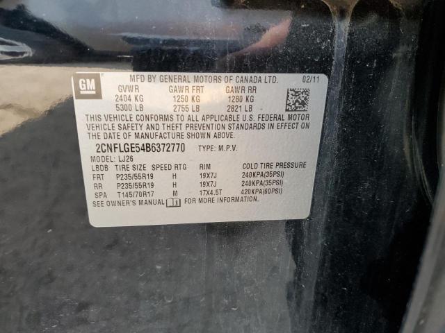 Photo 10 from auction – 2011 CHEVROLET EQUINOX LT with VIN 2CNFLGE54B6372770