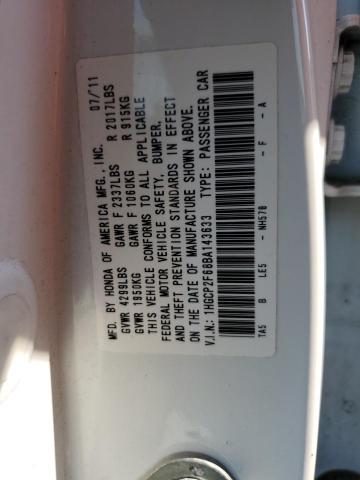 Photo 10 from auction – 2011 HONDA ACCORD with VIN 1HGCP2F68BA143633
