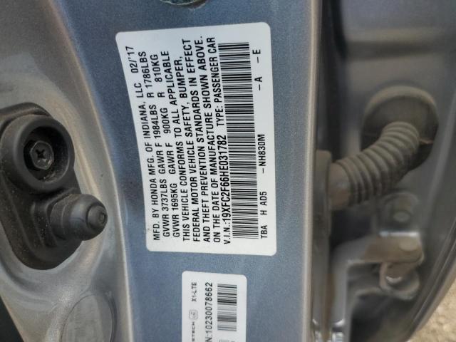 Foto 10 de la subasta – 2017 HONDA CIVIC con VIN 19XFC2F66HE031782