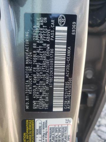 Photo 10 from auction – 2005 TOYOTA CAMRY LE with VIN 4T1BE32K95U951786