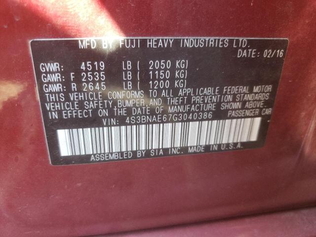 Photo 10 from auction – 2016 SUBARU LEGACY 2.5 with VIN 4S3BNAE67G3040386