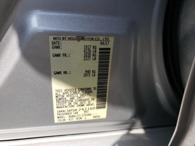 Photo 10 from auction – 2017 NISSAN ALTIMA 2.5 with VIN 1N4AL3AP1HC242160