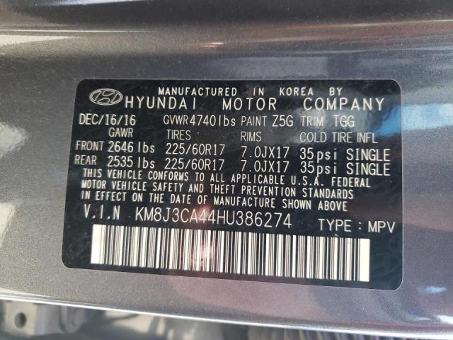 Photo 10 from auction – 2017 HYUNDAI TUCSON LIM with VIN KM8J3CA44HU386274