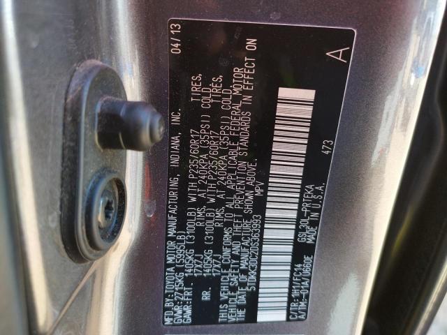 Photo 10 from auction – 2013 TOYOTA SIENNA LE with VIN 5TDKK3DC2DS363993