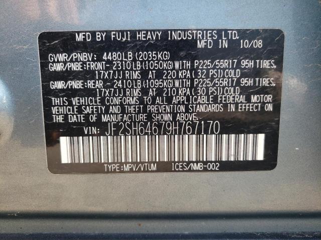 Photo 10 from auction – 2009 SUBARU FORESTER 2 with VIN JF2SH64679H767170