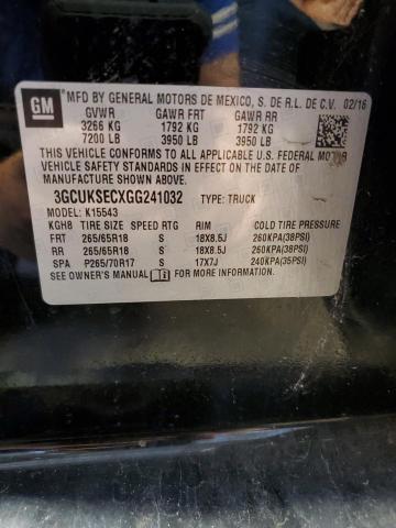 Photo 10 from auction – 2016 CHEVROLET SILVERADO with VIN 3GCUKSECXGG241032