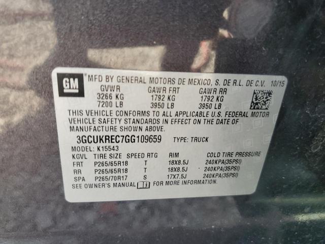Photo 10 from auction – 2016 CHEVROLET SILVERADO with VIN 3GCUKREC7GG109659