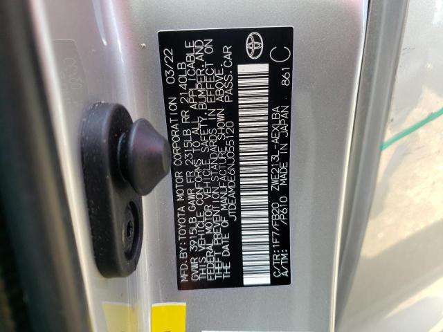 Photo 10 from auction – 2022 TOYOTA COROLLA LE with VIN JTDEAMDE6NJ055120