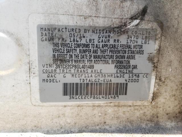 Photo 10 from auction – 2016 NISSAN VERSA NOTE with VIN 3N1CE2CP8GL401489