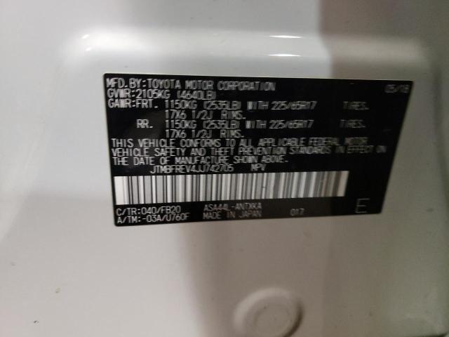 Photo 10 from auction – 2018 TOYOTA RAV4 LE with VIN JTMBFREV4JJ742705