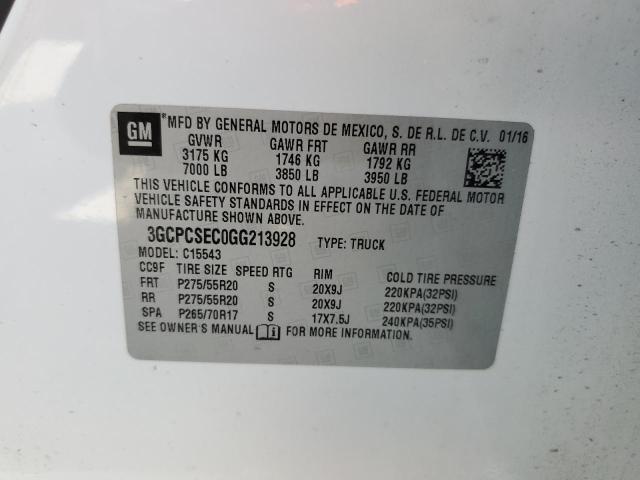 Photo 10 from auction – 2016 CHEVROLET SILVERADO with VIN 3GCPCSEC0GG213928