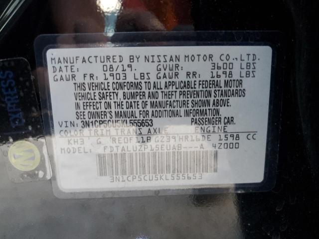 Photo 10 from auction – 2019 NISSAN KICKS with VIN 3N1CP5CU5KL555653