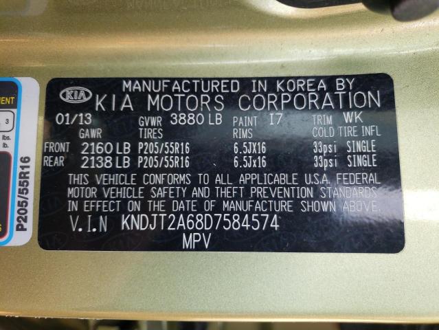 Photo 10 from auction – 2013 KIA SOUL with VIN KNDJT2A68D7584574