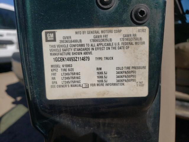 Photo 10 from auction – 2003 CHEVROLET SILVERADO with VIN 1GCEK14V93Z114879