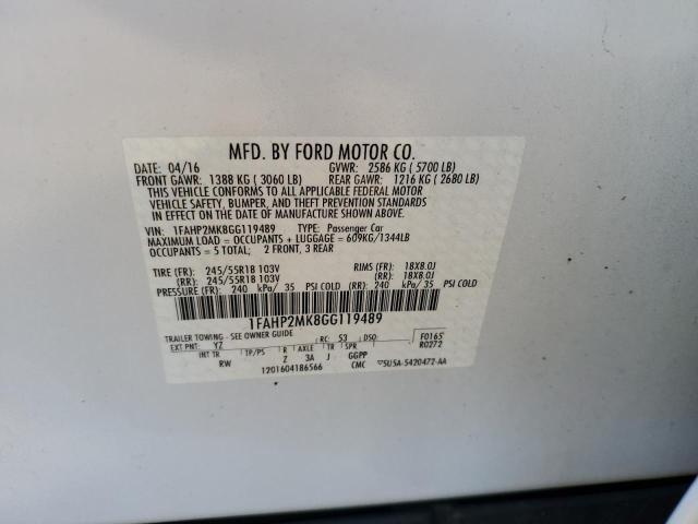Photo 10 from auction – 2016 FORD TAURUS POL with VIN 1FAHP2MK8GG119489