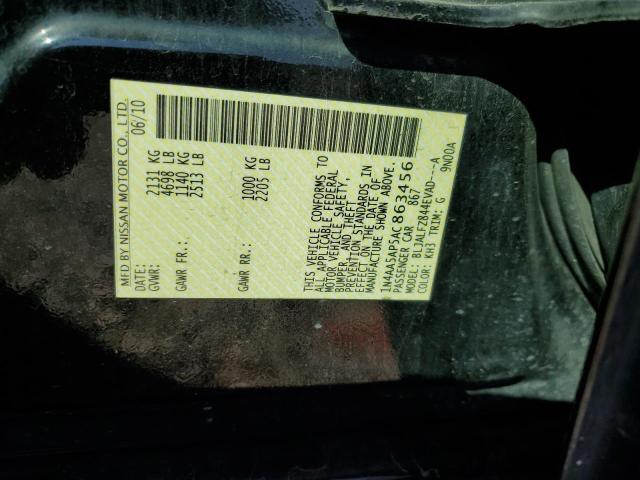 Photo 10 from auction – 2010 NISSAN MAXIMA S with VIN 1N4AA5AP5AC863456