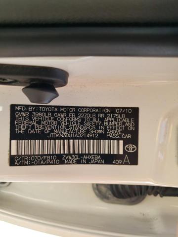Photo 10 from auction – 2010 TOYOTA PRIUS with VIN JTDKN3DU1A0214912