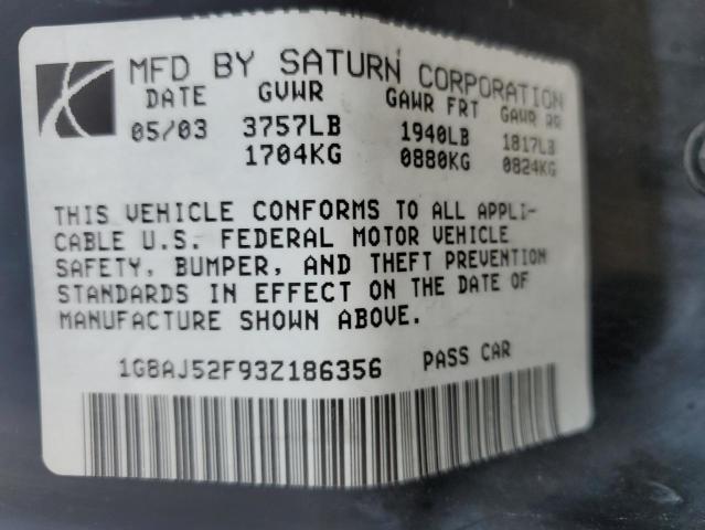 Photo 10 from auction – 2003 SATURN ION LEVEL with VIN 1G8AJ52F93Z186356