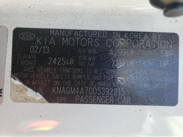 صورة رقم 10 من المزاد - 2013 KIA OPTIMA LX مع VIN KNAGM4A70D5392215