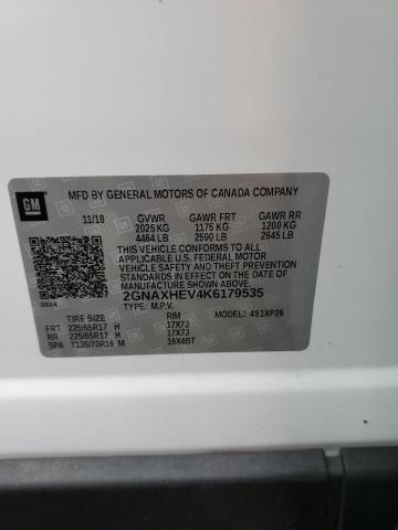 Photo 10 from auction – 2019 CHEVROLET EQUINOX LS with VIN 2GNAXHEV4K6179535