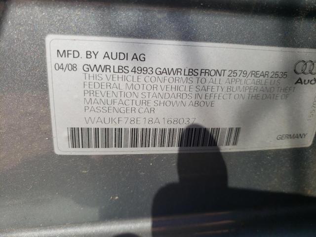 Photo 10 from auction – 2008 AUDI A4 2.0T AV with VIN WAUKF78E18A168037