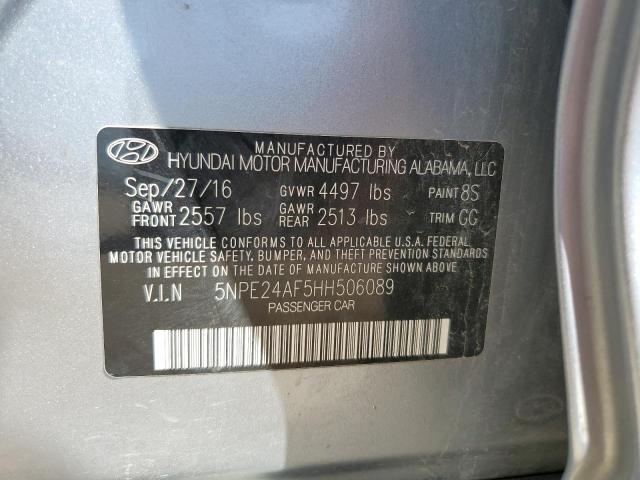 Photo 10 from auction – 2017 HYUNDAI SONATA SE with VIN 5NPE24AF5HH506089
