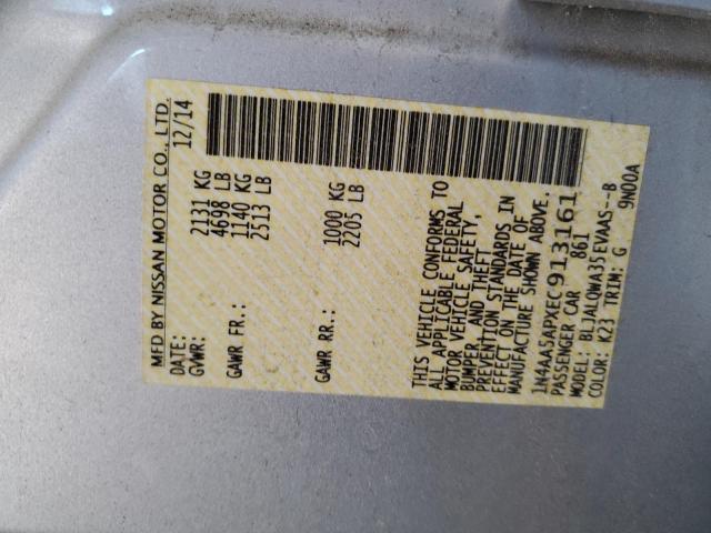 Photo 10 from auction – 2014 NISSAN MAXIMA S with VIN 1N4AA5APXEC913161