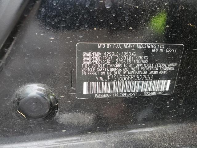 Photo 10 from auction – 2011 SUBARU IMPREZA 2. with VIN JF1GH6B66BG822653