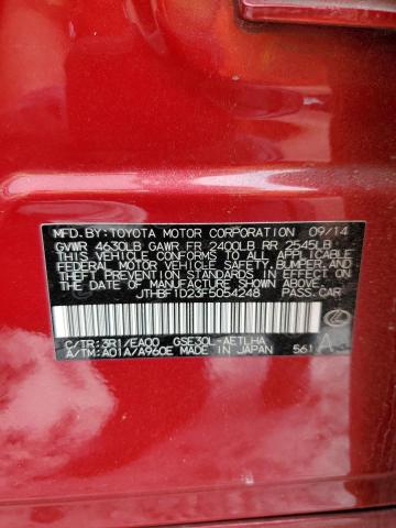 Photo 10 from auction – 2015 LEXUS IS 250 with VIN JTHBF1D23F5054248