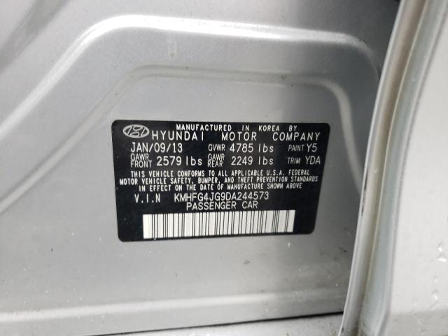 Photo 10 from auction – 2013 HYUNDAI AZERA with VIN KMHFG4JG9DA244573