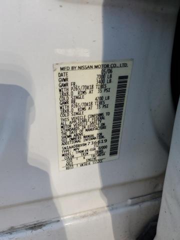 Photo 10 from auction – 2006 NISSAN ARMADA SE with VIN 5N1AA08BX6N736619